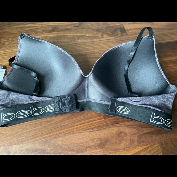 Bebe Blush & Charcoal Wireless Bra Set - Picture 8 of 11